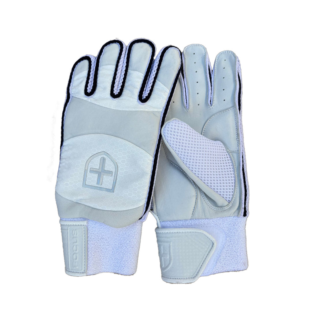 Focus Indoor Batting Gloves - White